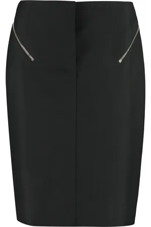 Givenchy Rokken, Dames, Zwart, M, Wol, Rits Stretch Potlood Rok Mohair Wol