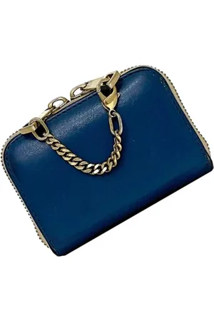Chloé Pre-owned, Dames, Blauw, ONE Size, Leer, Tweedehands leren portemonnees