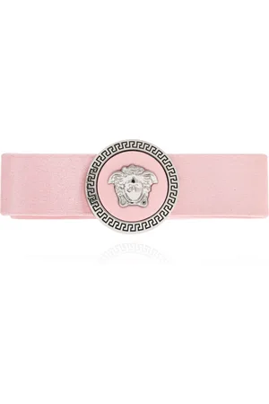 VERSACE Accessoires, Dames, Roze, ONE Size, Satijn, Satijnen haarknip