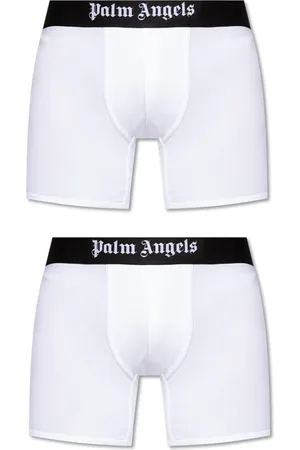 Palm Angels Ondergoed, Heren, Wit, L, Polyester, Twee-pack Boxers met Logo