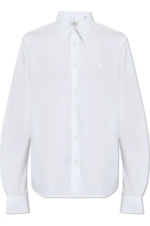 Ami Overhemden, Heren, Wit, L, Katoen, Shirt met logo