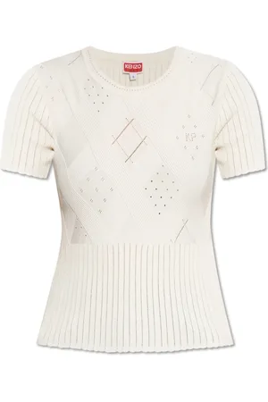 Kenzo Truien, Dames, , S, Leer, Top met Ronde Halslijn