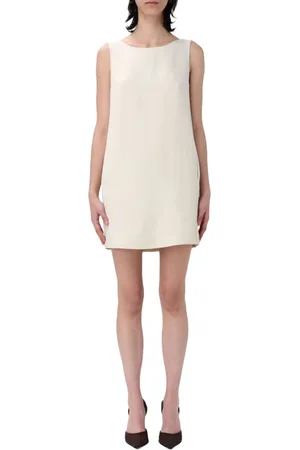 Dondup Kleedjes, Dames, , M, Linnen, Linnen Mouwloze Jurk met V-hals