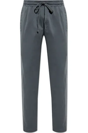 Dolce & Gabbana Broeken, Heren, Grijs, S, Trainingsbroeken met logoplaatje