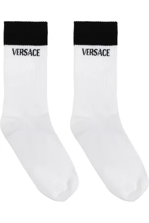 VERSACE Ondergoed, Dames, Wit, L, Zwarte en witte atletische sokken