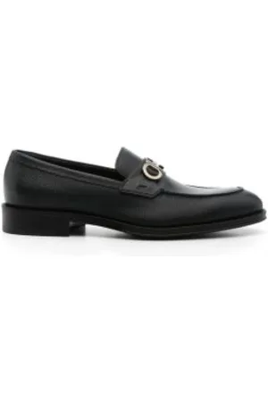 Salvatore Ferragamo Schoenen, Heren, Blauw, 41 EU, Leer, Gancini Loafers