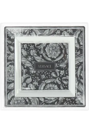 VERSACE Interieur, unisex, Wit, ONE Size, Barok Decoratief Serveerbord Multicolor