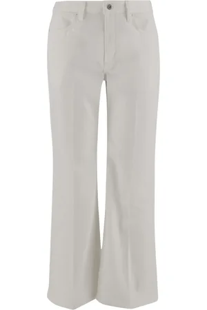 Jil Sander Broeken, Dames, Wit, W28, Denim, Flare Denim Jeans