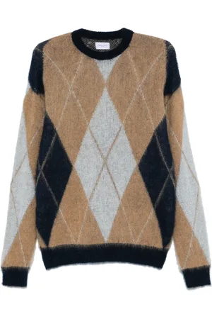 Family First Truien, Heren, Veelkleurig, L, Luxe Mohair Gebreide Trui