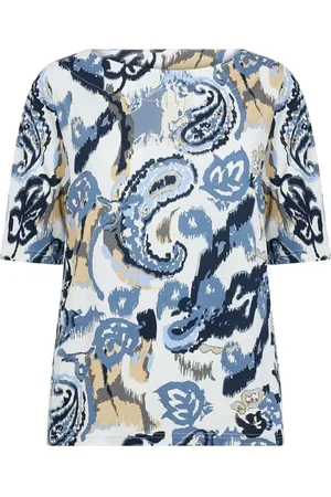 soyaconcept Blouses & Shirts, Dames, Veelkleurig, M, Katoen, Blauw Paisley Print Shirt