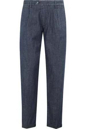 RE-HASH Broeken, Heren, Blauw, W34, Denim, Denim Chinos voor mannen