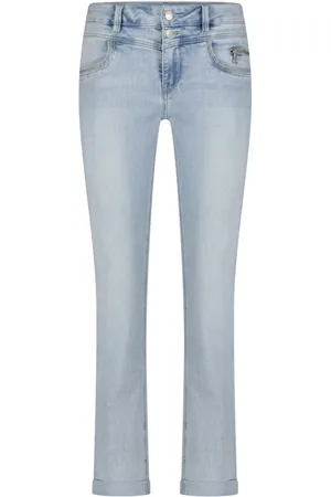 Red Button Jeans, Dames, Blauw, S, Katoen, Sienna Rits Bleek Jeans