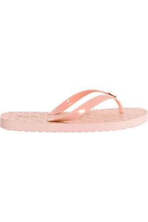 Michael Kors Schoenen, Dames, Roze, 36 EU, Stijlvolle open teen rubberen sandalen