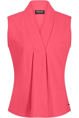Lady Day Tops, Dames, Rood, S, Zonsondergang V-hals mouwloze top