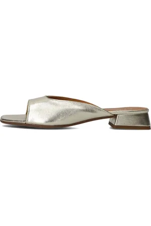 CTWLK. Schoenen, Dames, Geel, 37 EU, Denim, Gouden Villa Slippers voor Dames