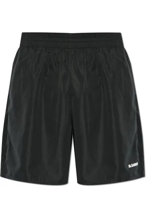 Jil Sander Korte broeken, Heren, Zwart, M, Polyester, Shorts met Logo