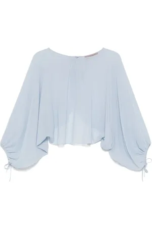 D.EXTERIOR Blouses & Shirts, Dames, Blauw, M, Zijden Hemelsblauwe Sjaal Celeste