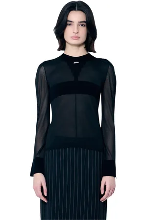 Jean Paul Gaultier Truien, Dames, Zwart, XS, Sweater met logo motief