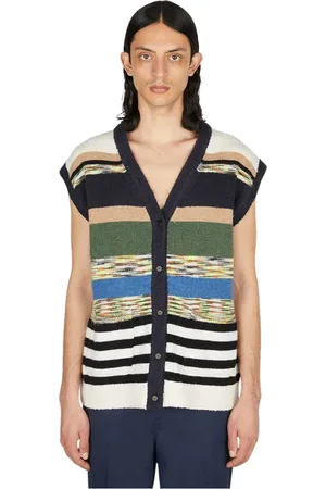 Soulland Truien, Heren, Veelkleurig, L, Gestreepte Mouwloze Vest