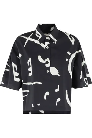 ALYSI Blouses & Shirts, Dames, Zwart, L, Gedrukte Orkest Polo Shirt
