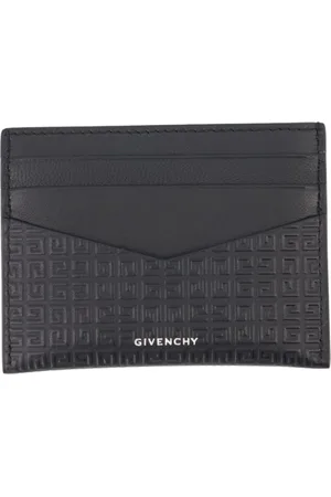 Givenchy Accessoires, Heren, Zwart, ONE Size, Leer, Leather Card Holder 4G Print
