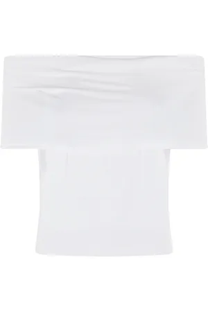 Roberto Collina Tops, Dames, Wit, XS, Casual Schoudertas voor Vrouwen