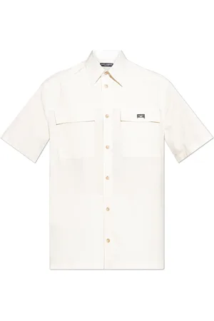 Dolce & Gabbana Overhemden, Heren, Wit, XL, Katoen, Overhemd met zakken