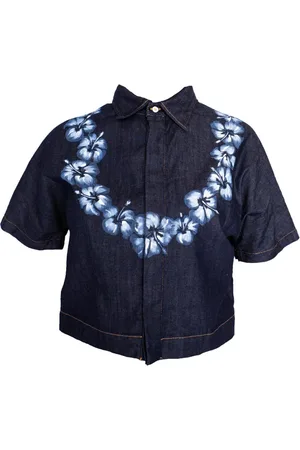 Dsquared2 Blouses & Shirts, Dames, Blauw, S, Katoen, Casual overhemd