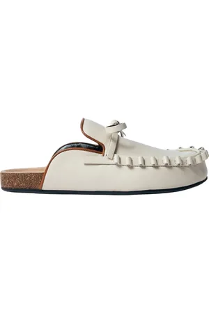 J.W.Anderson Schoenen, Dames, Wit, 37 EU, Leer, Ruffle leren muiltjes