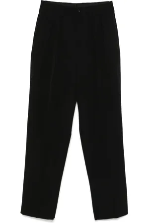 YOHJI YAMAMOTO Broeken, Heren, Zwart, L, Wol, Luxe wollen broek met artistieke details