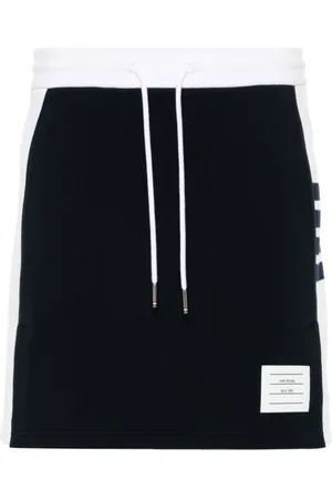 Thom Browne Rokken, Dames, Blauw, S, Klassieke Mini Rok met Engineered 4 Bar
