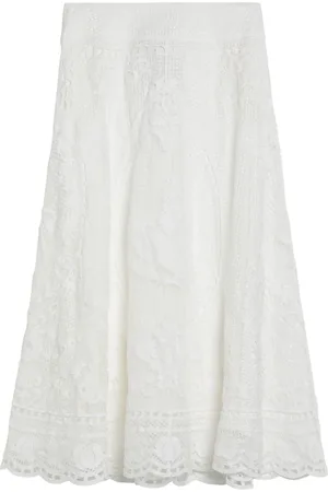 Farm Rio Rokken, Dames, Wit, L, Lange Rok in Trendy Stijl