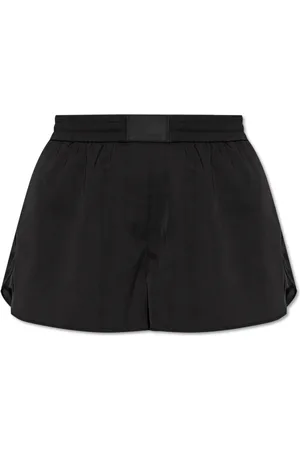 Helmut Lang Korte broeken, Dames, Zwart, M, Logo shorts