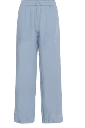 Part Two Broeken, Dames, Blauw, 2Xl, Denim, Faded Denim Straight-Leg Broek