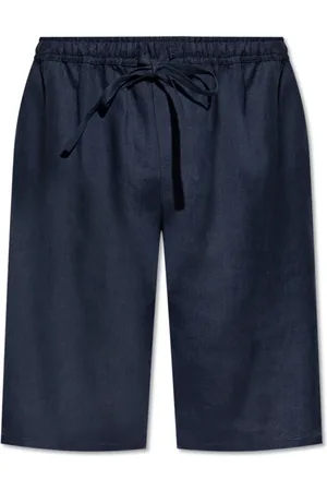 Dolce & Gabbana Korte broeken, Heren, Blauw, S, Linnen, Linnen shorts