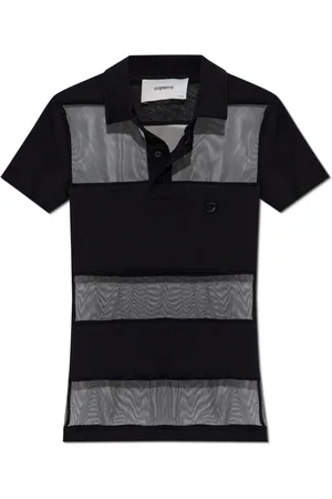 COPERNI Tops, Dames, Zwart, M, Katoen, Polo met Logo