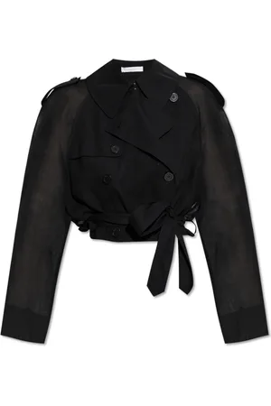 Helmut Lang Jassen, Dames, Zwart, M, Wol, Lichte jas