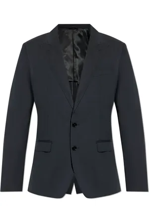 Dolce & Gabbana Jassen, Heren, Zwart, XL, Katoen, Katoenen blazer met enkele split