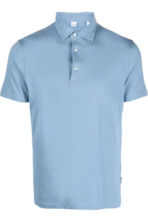 Aspesi Tops, Heren, Blauw, S, Blauw Polo Shirt