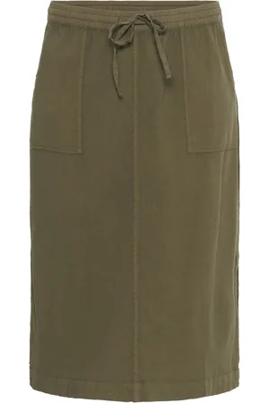 Kaffe Rokken, Dames, Groen, 4Xl, Katoen, Liah Rok Grape Leaf