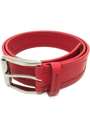 LOUIS VUITTON Pre-owned, Dames, Rood, ONE Size, Leer, Pre-owned Leather belts