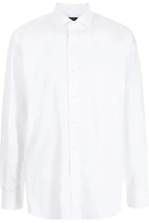 Ralph Lauren Overhemden, Heren, Wit, S, Katoen, Overhemd met lange mouwen