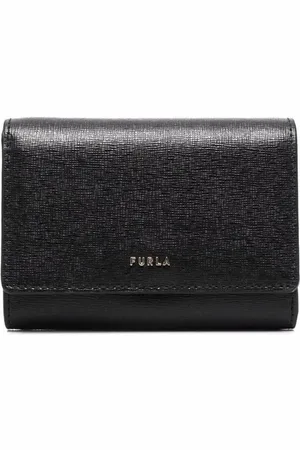 Furla Accessoires, Dames, Zwart, ONE Size, Leer, Babylon Compact Bifold Portemonnee