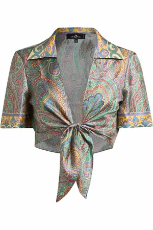 Etro Blouses & Shirts, Dames, Veelkleurig, M, Paisley Print Zijden Top
