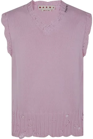 Marni Truien, Heren, Roze, L, Nylon, Stijlvolle V-hals Trui