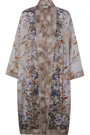 PIERRE-LOUIS MASCIA Blouses & Shirts, Dames, Veelkleurig, ONE Size, Aloe Kimono Stijl Top
