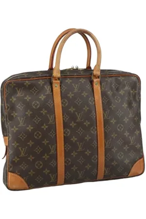 LOUIS VUITTON Pre-owned, Dames, Bruin, ONE Size, Leer, Pre-owned Canvas briefcases