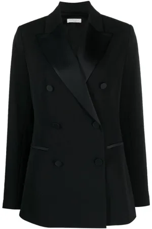 ANTONELLI Jassen, Dames, Zwart, S, Gebreide dubbelrij blazer