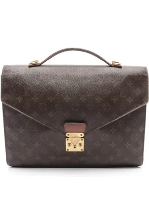 LOUIS VUITTON Pre-owned, Dames, Bruin, ONE Size, Leer, Pre-owned Canvas briefcases