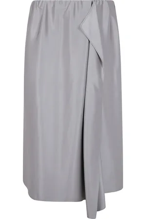 Giorgio Armani Rokken, Dames, Grijs, S, Zijden Dubbele Raso Rok
